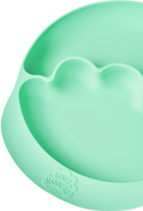 Nana's Manners Green talerz silikonowy
