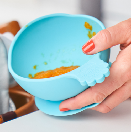 NANA'S MANNERS MISKA SILIKONOWA Z PRZYSSAWKĄ NIEBIESKA BLUE